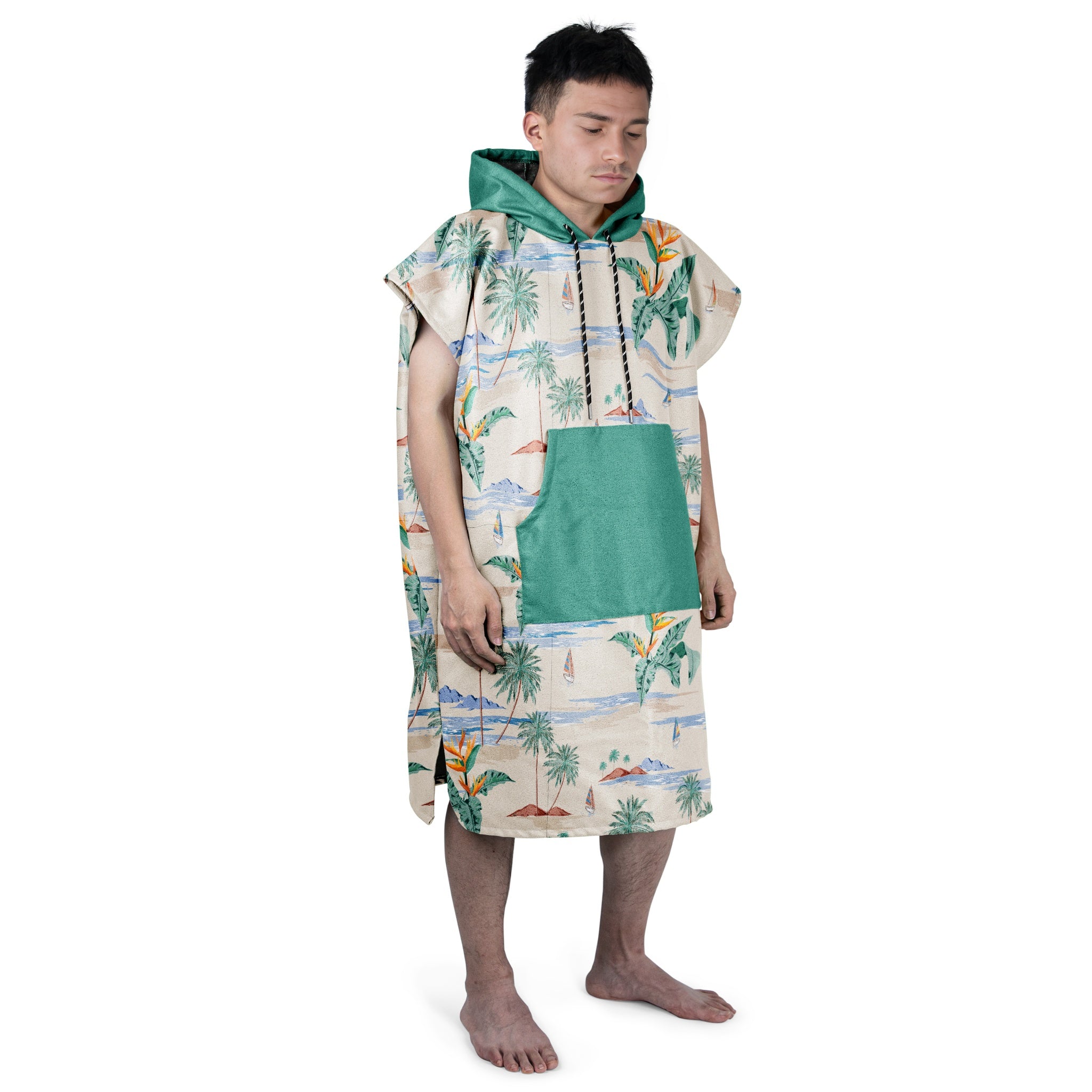 custom poncho hooded beach towel £¡Title £ºBeach Towel Hooded with Exotic Palm Trees