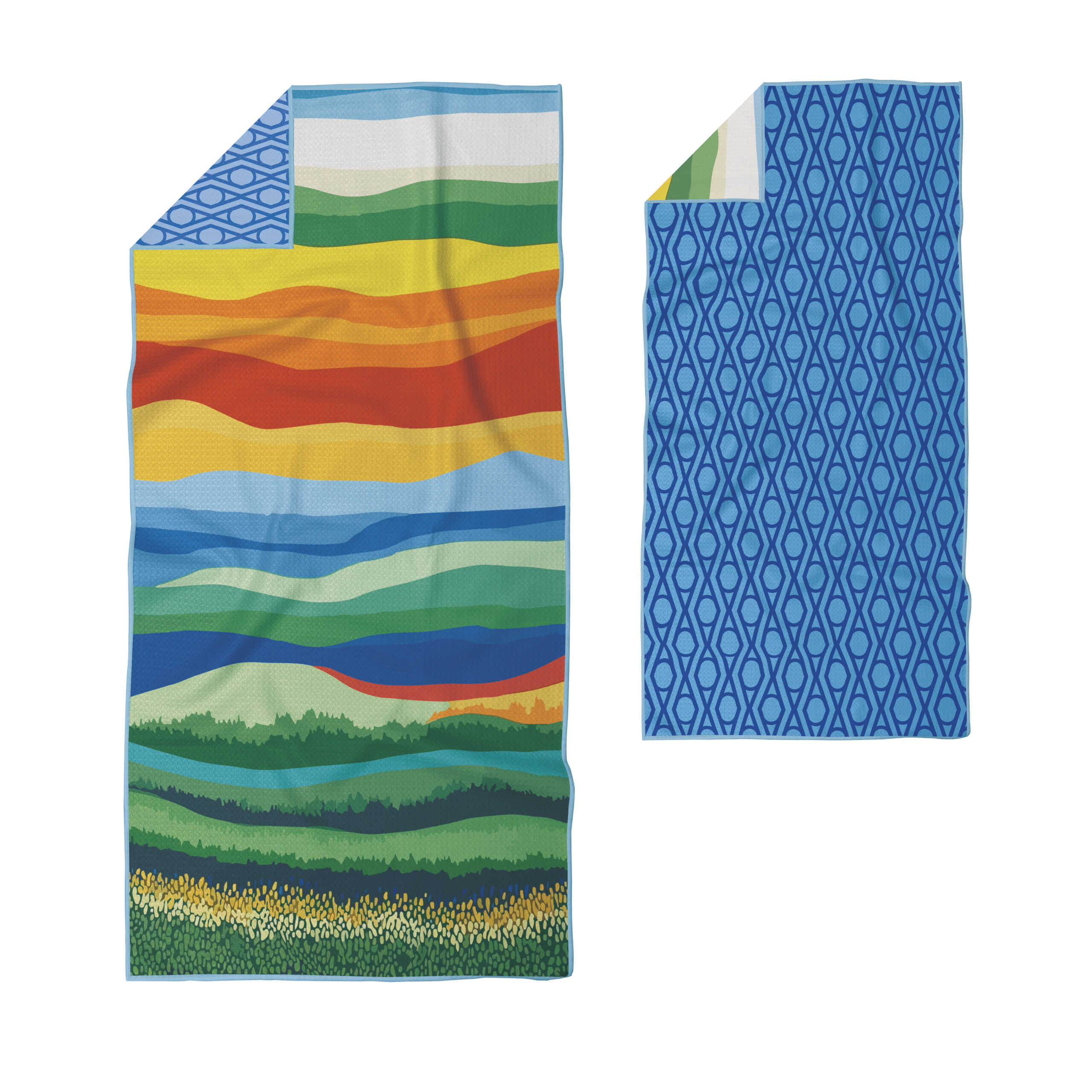 Colorful Hillside Layered Landscape