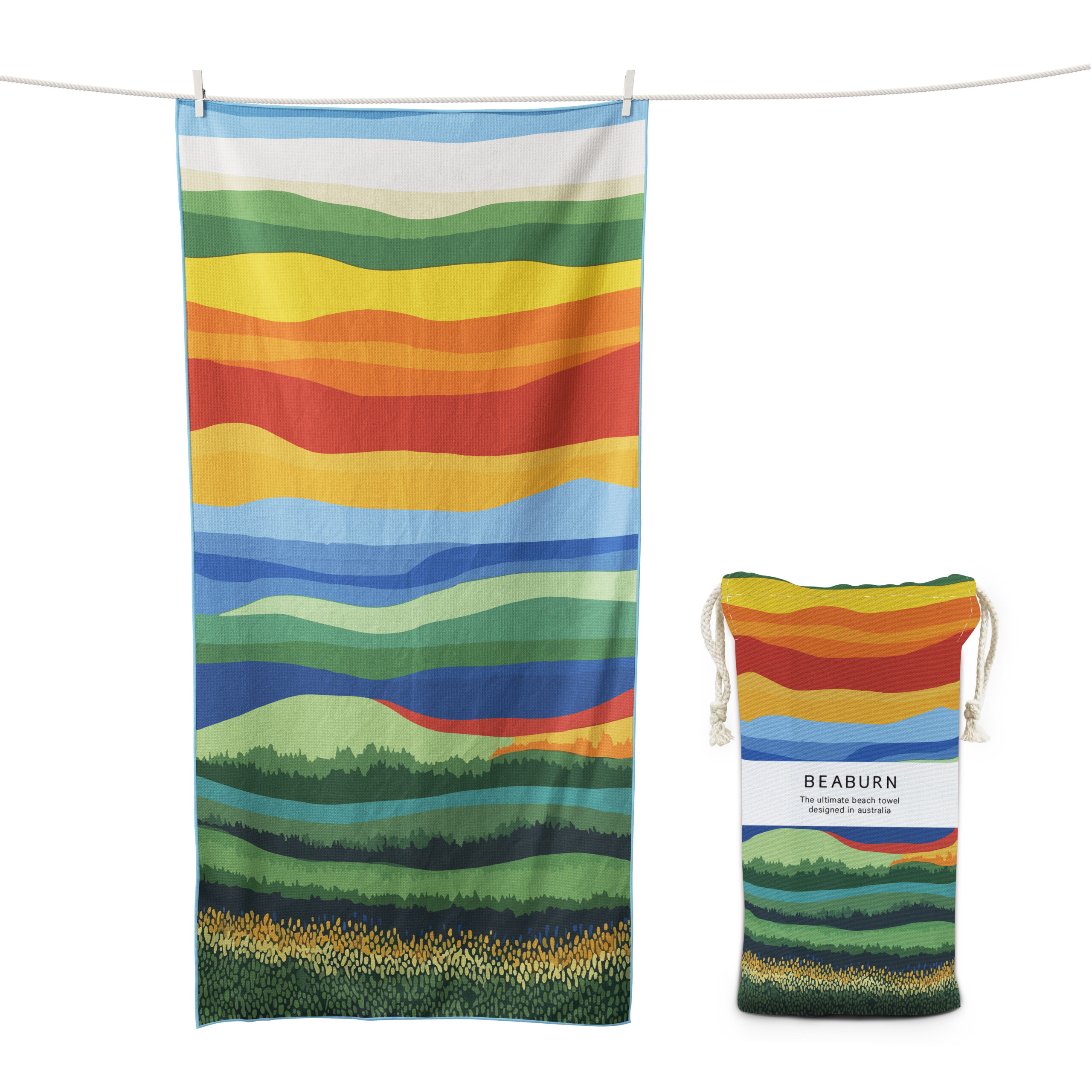 Colorful Hillside Layered Landscape