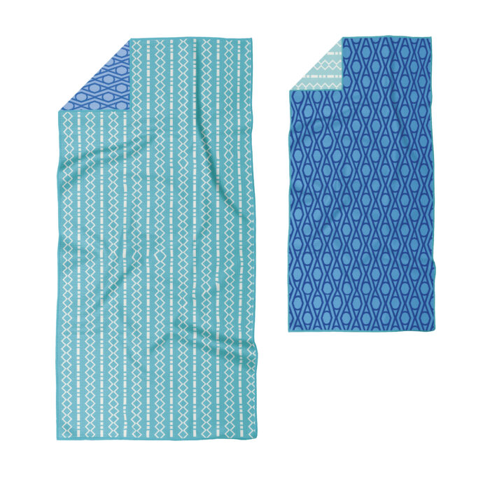 Geometric Aquamarine Stripes