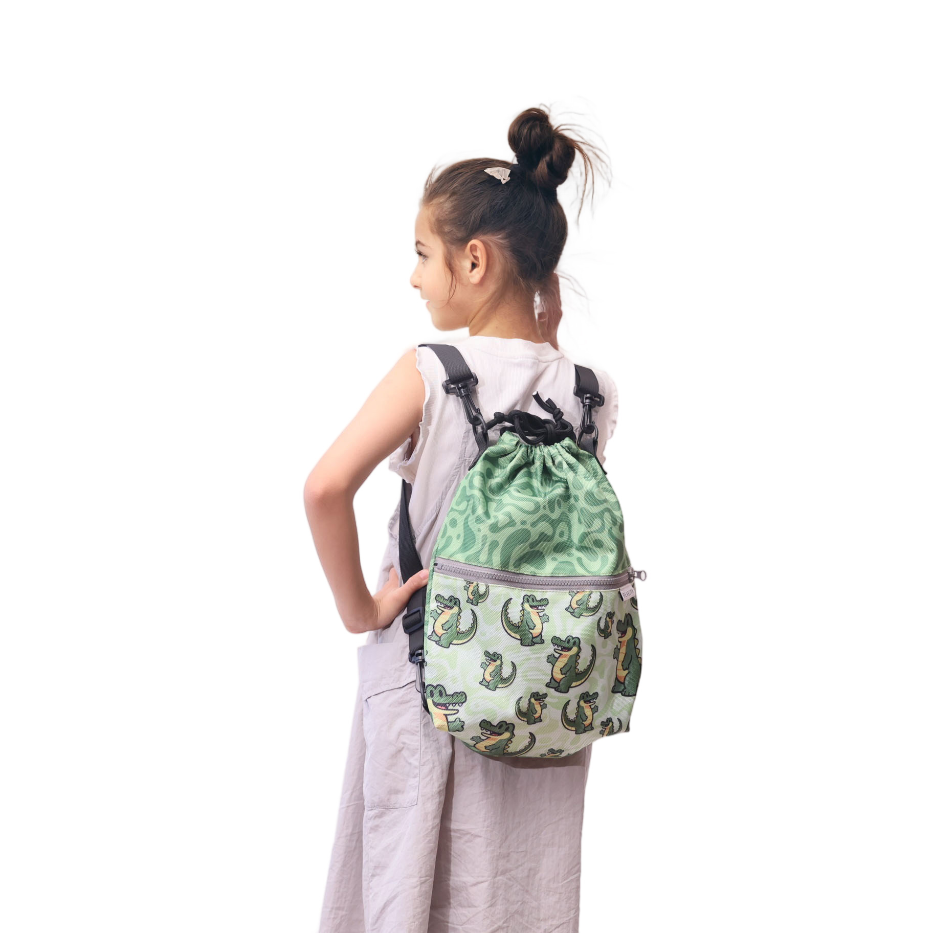 Energetic Cartoon Crocodile Backpack