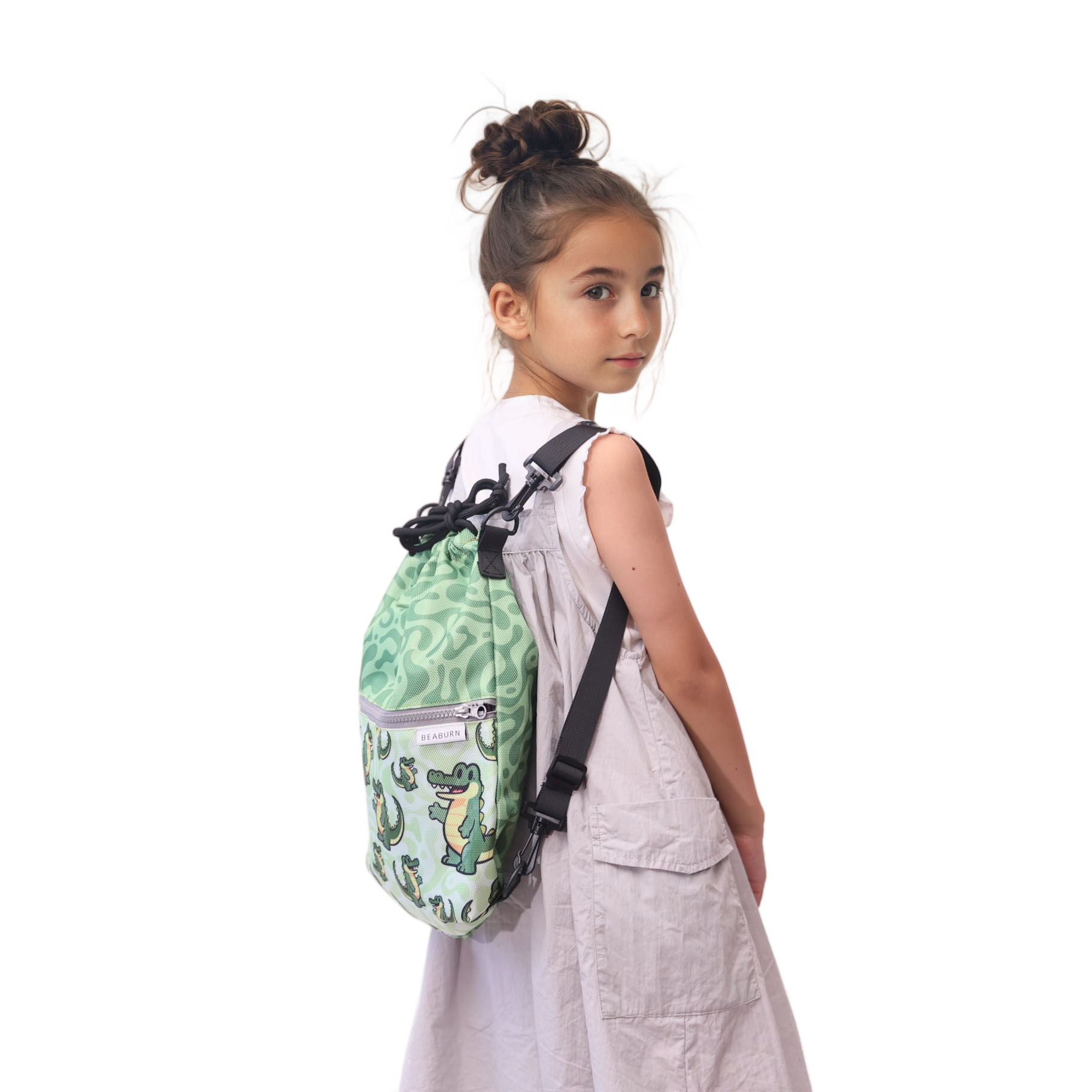 Energetic Cartoon Crocodile Backpack