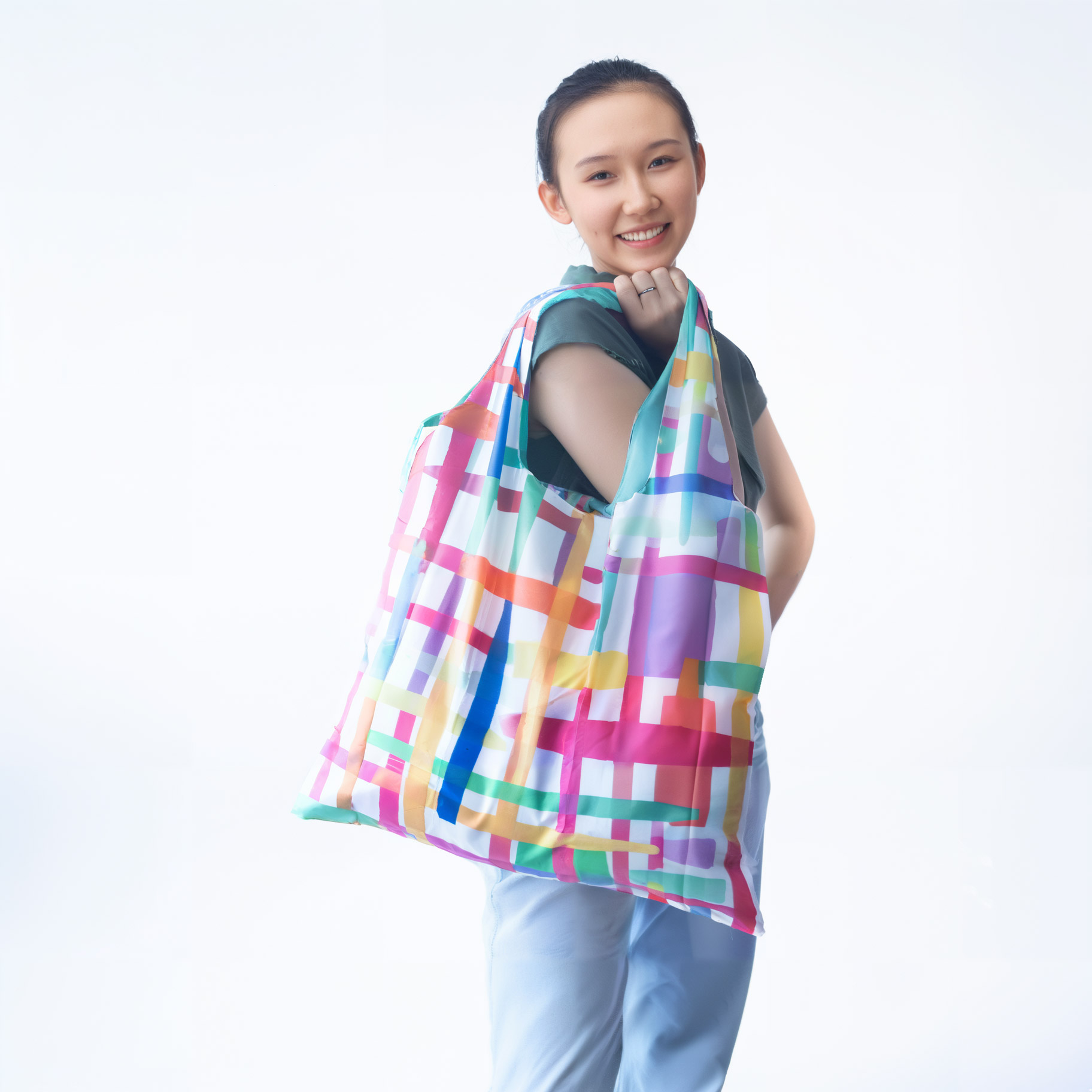 Maze Grid Pattern Foldable Bags