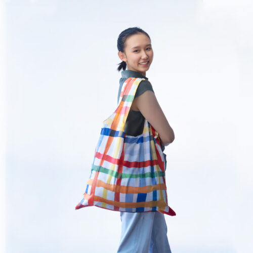 Colorful Check Pattern Shopping Bags