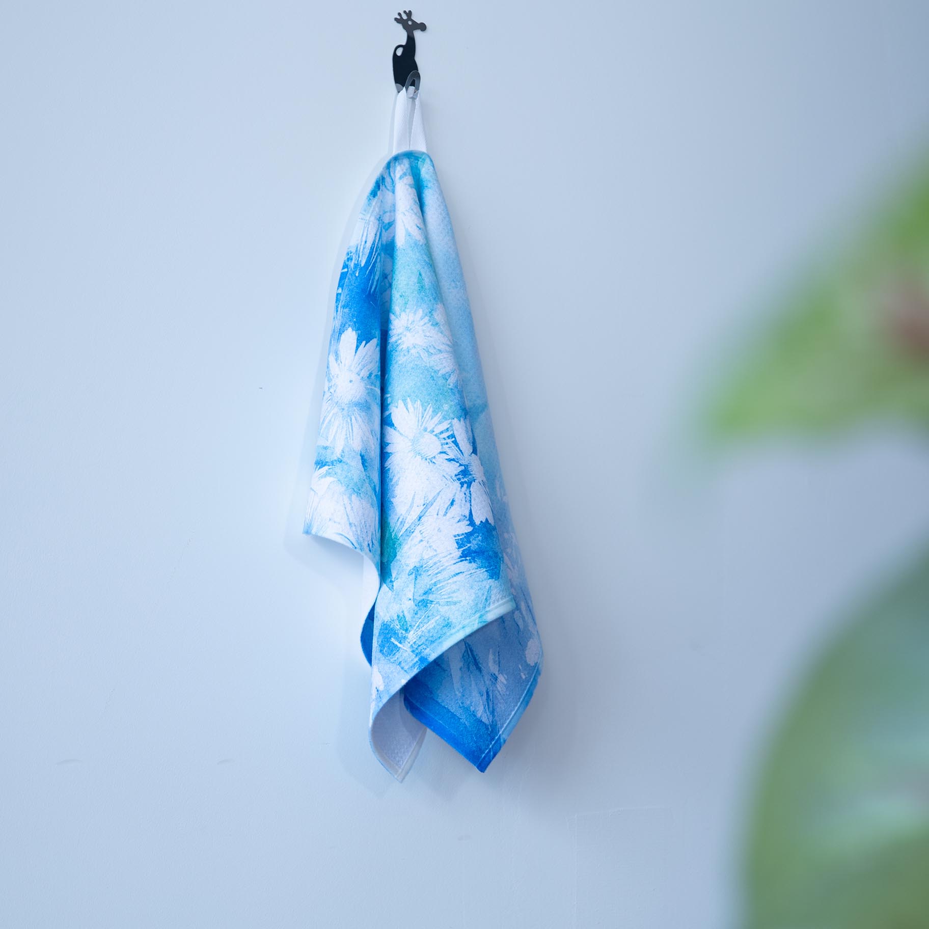 Blue Floral Watercolor Tea Towels