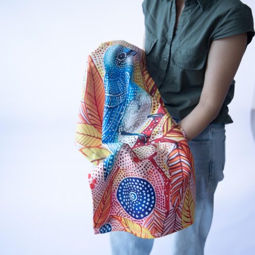 Vibrant Blue Bird Tea Towels