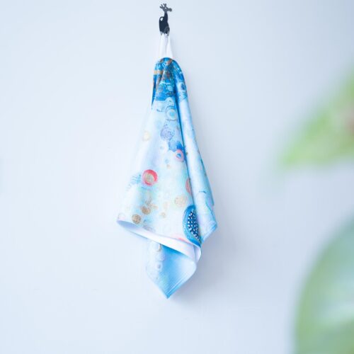 Fantasy Aqua Bubbles Tea Towels