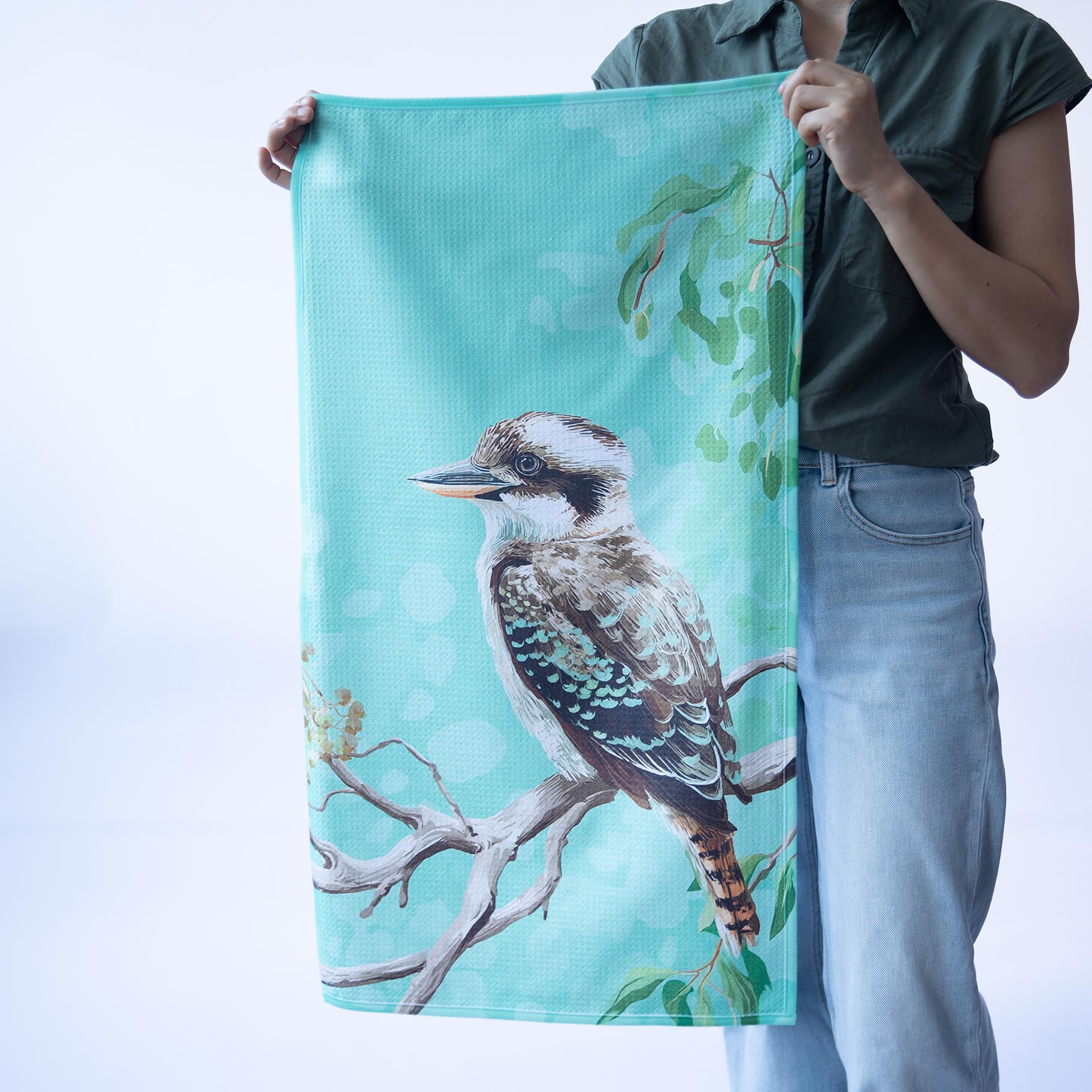Tranquil Branch Bird Tea Towels