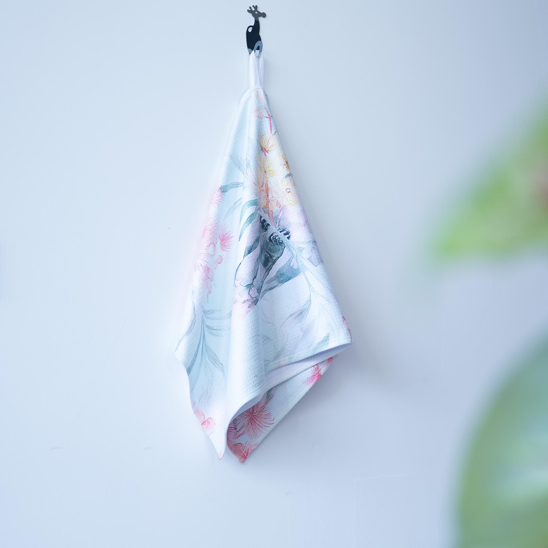 Cherry Blossom Cockatoo Tea Towels