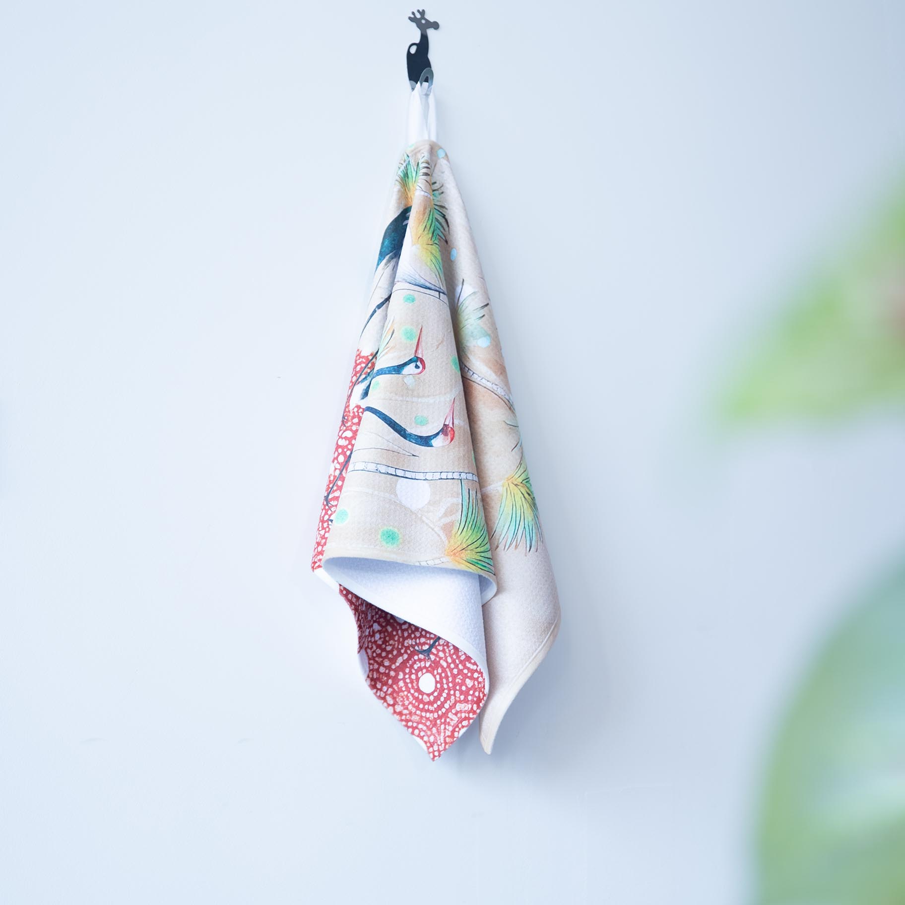 Egret Palms Sand Dots Bar Towels