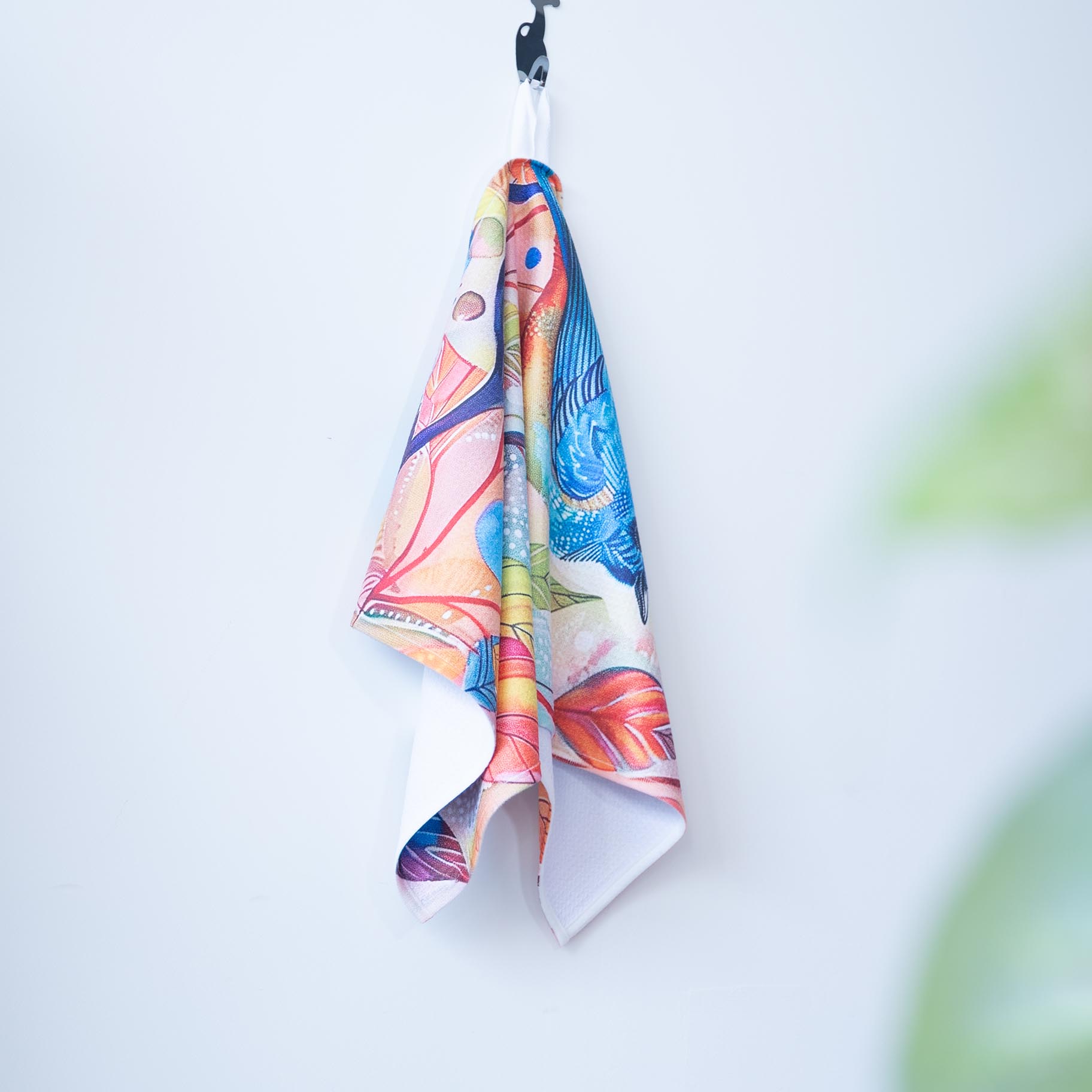 Colorful Floral Bird Kitchen Towels