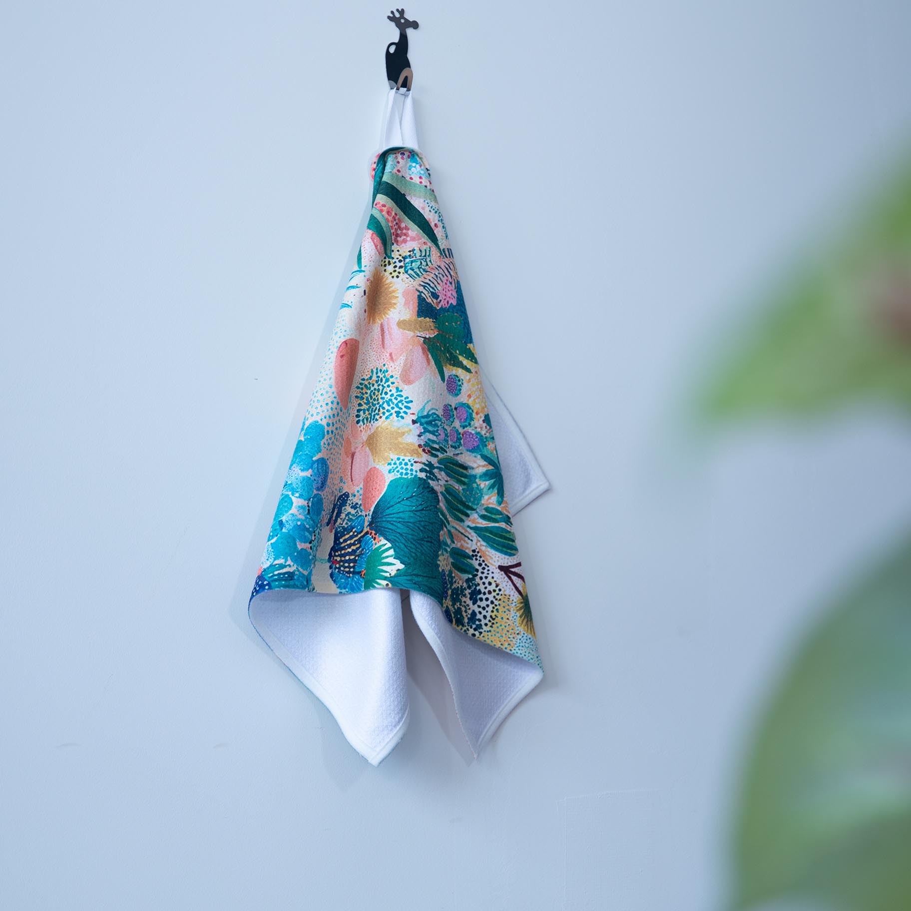 Abstract Botanical Garden Bar Towels