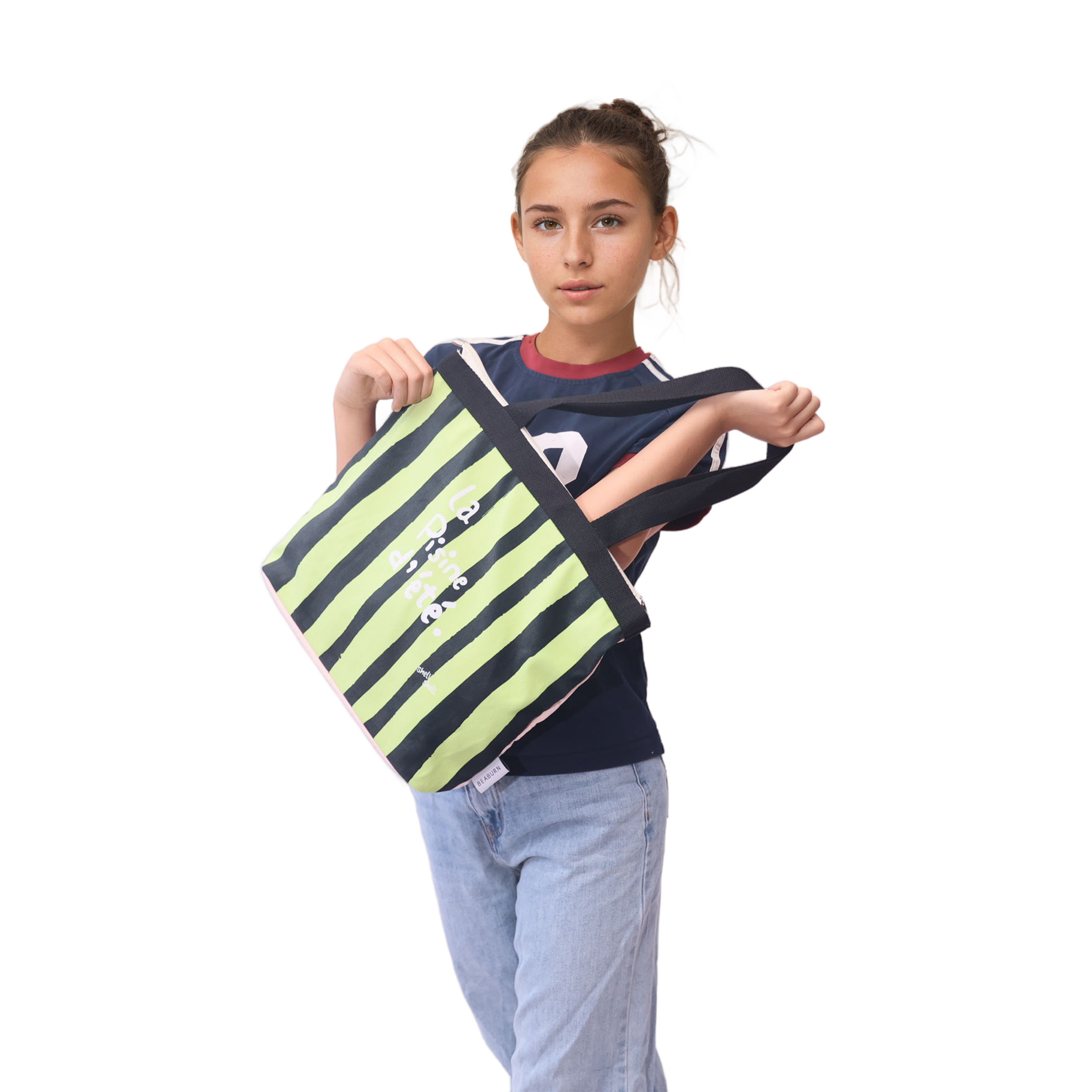 Watermelon Green Stripes Canvas Bag