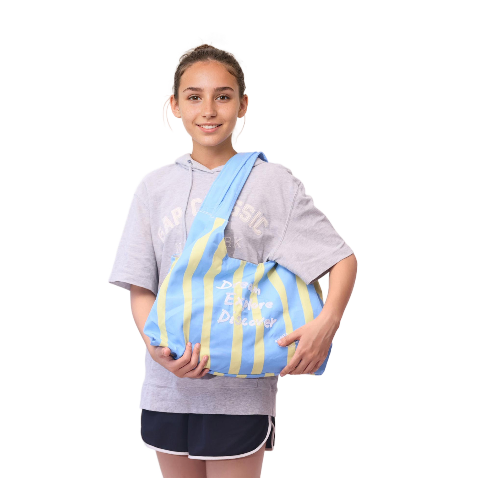 Sky Yellow Stripes Travel Bag