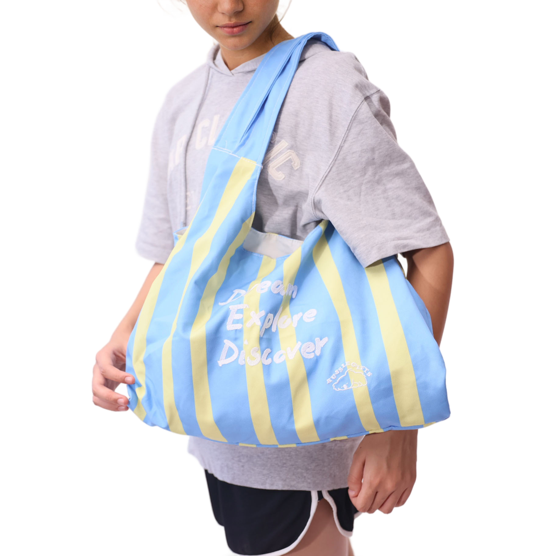 Sky Yellow Stripes Travel Bag