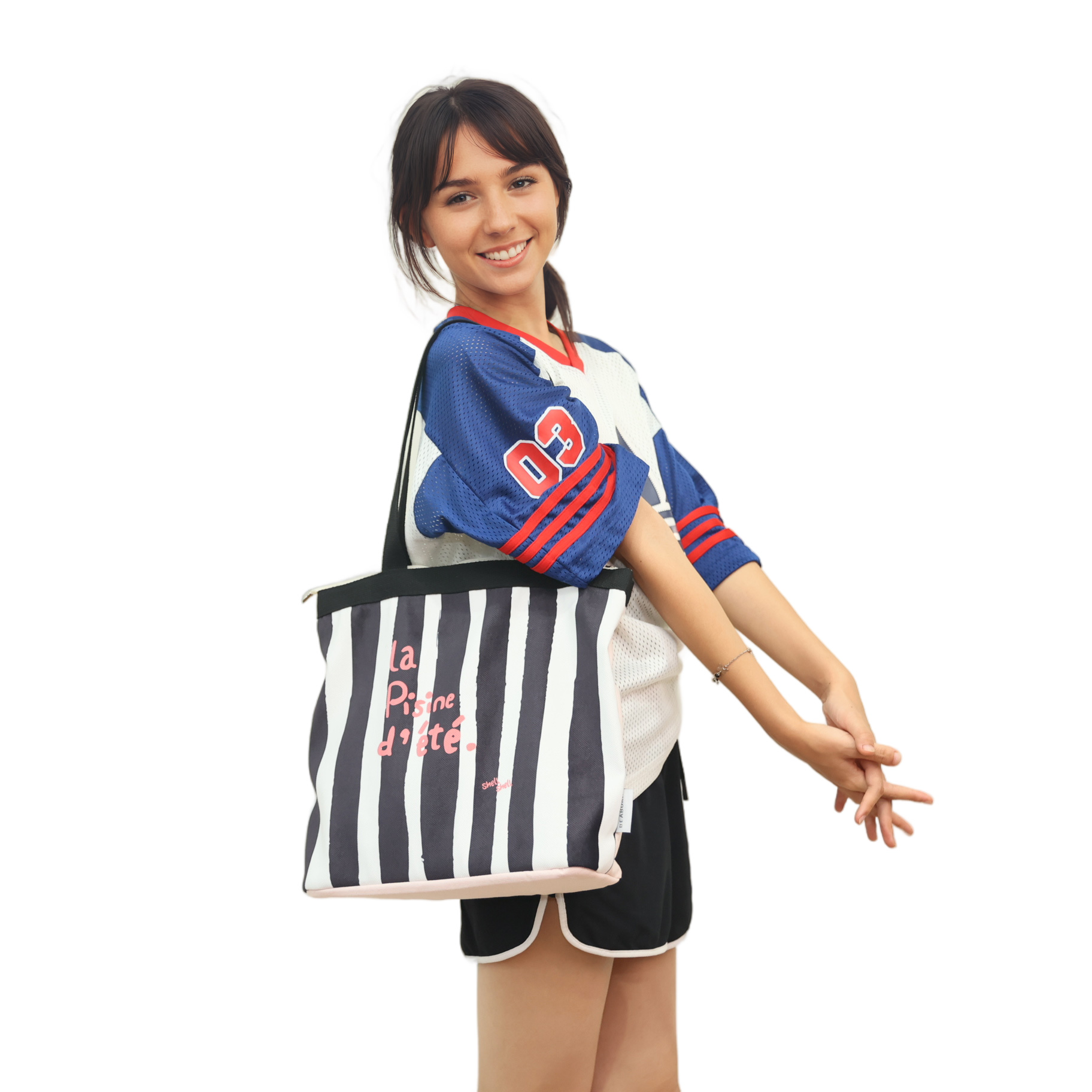 Summer Stripe Canvas Tote Bag