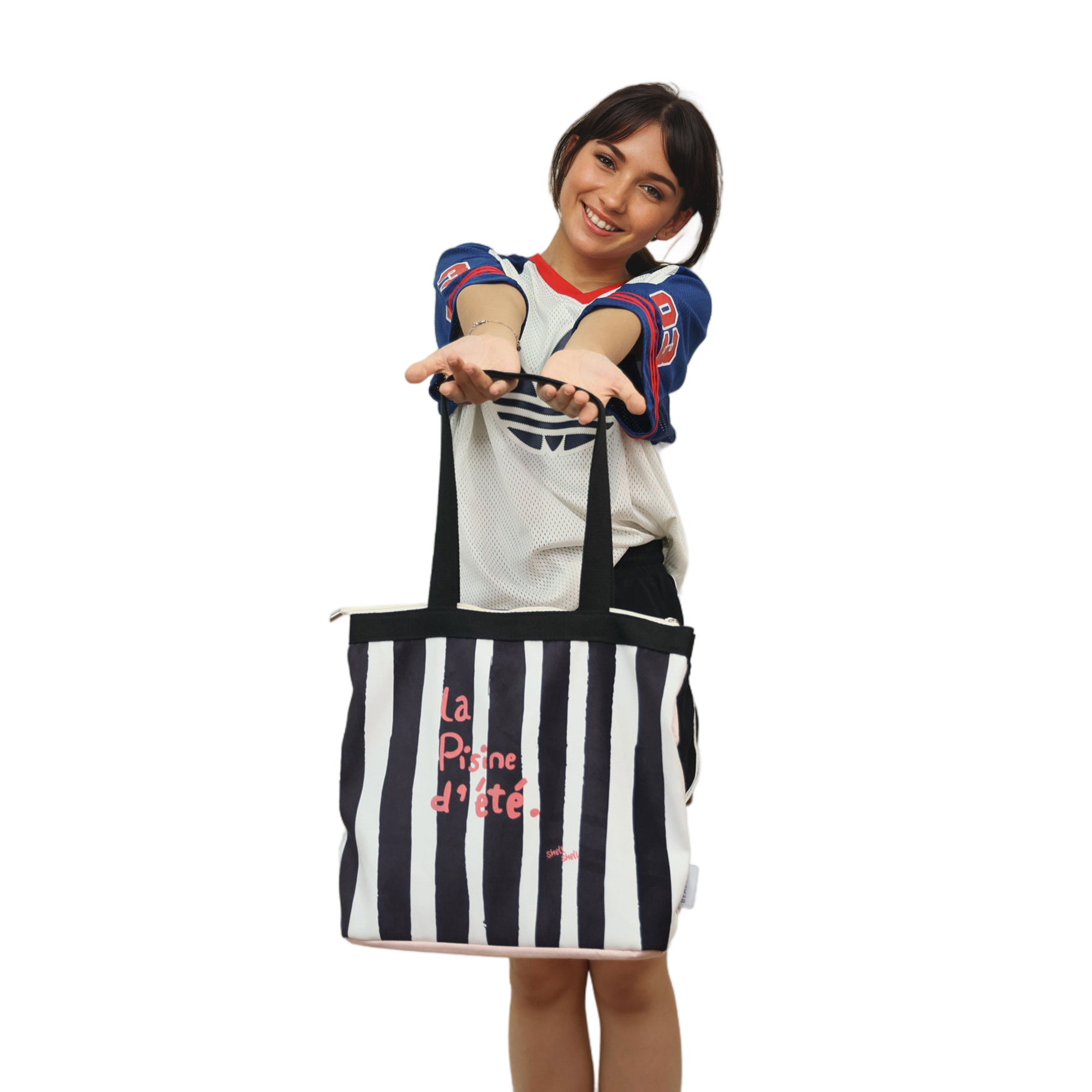 Summer Stripe Canvas Tote Bag