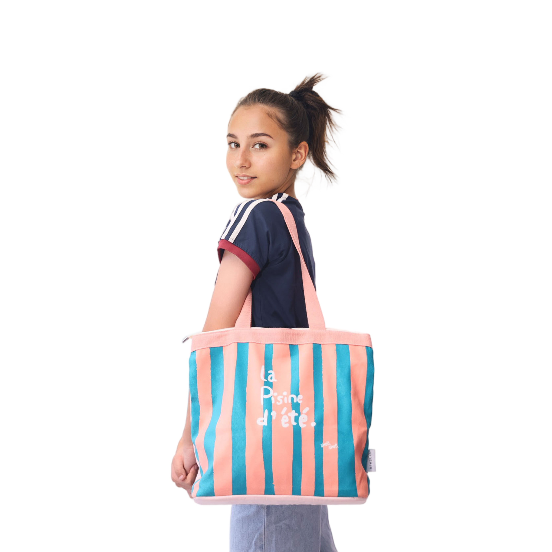 Ocean Breeze Stripes Tote Bag