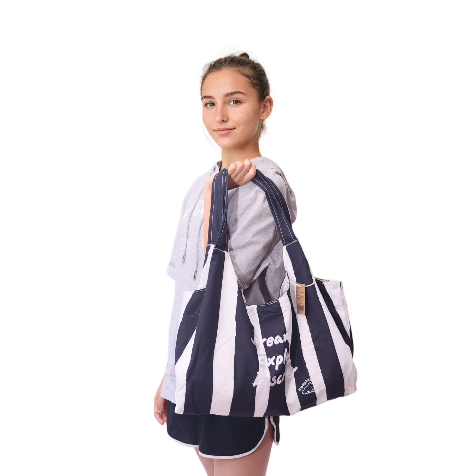 Zebra Color Striped Shoulder Bag