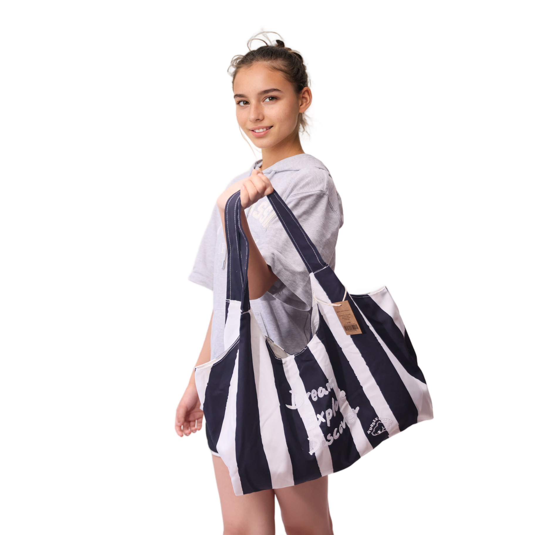 Zebra Color Striped Shoulder Bag