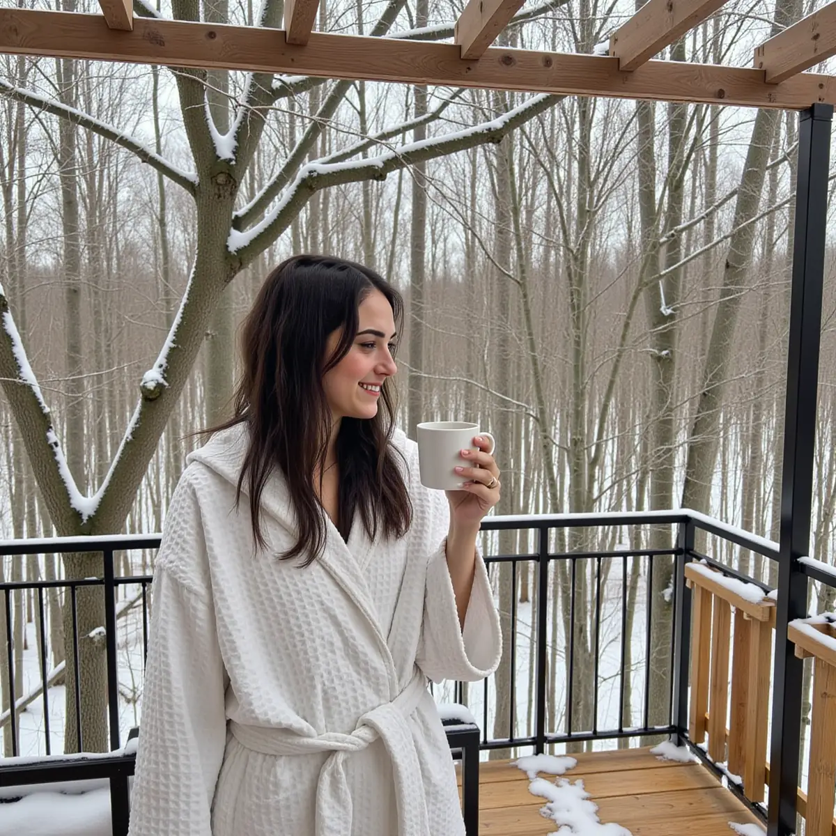 Pure White Waffle Bath Robes