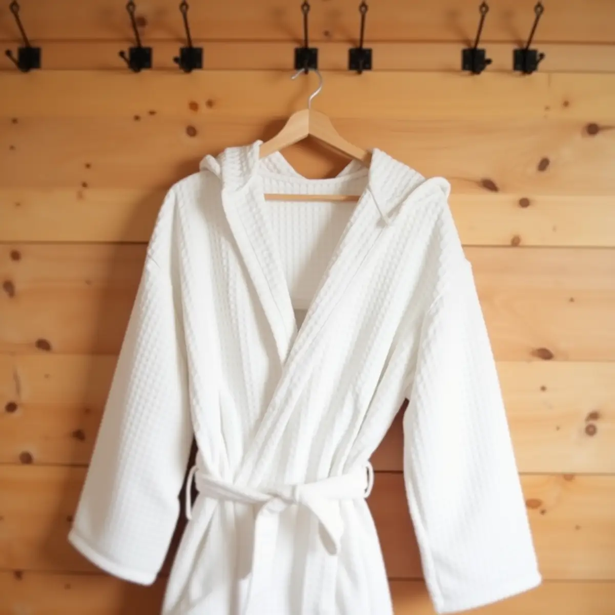 Pure White Waffle Bath Robes