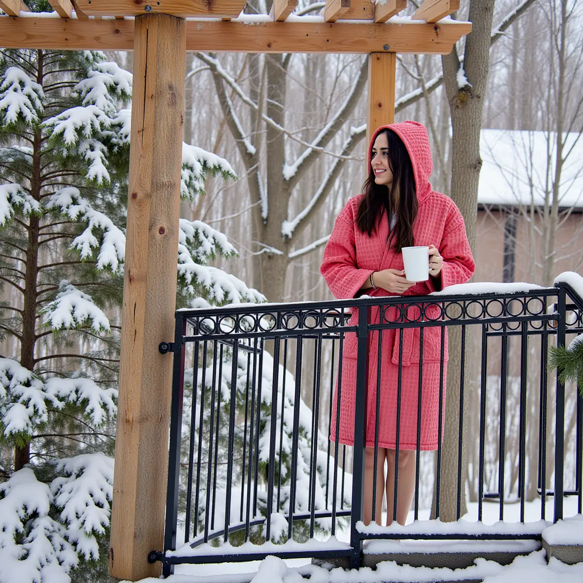 Blush Pink Waffle Bath Robes