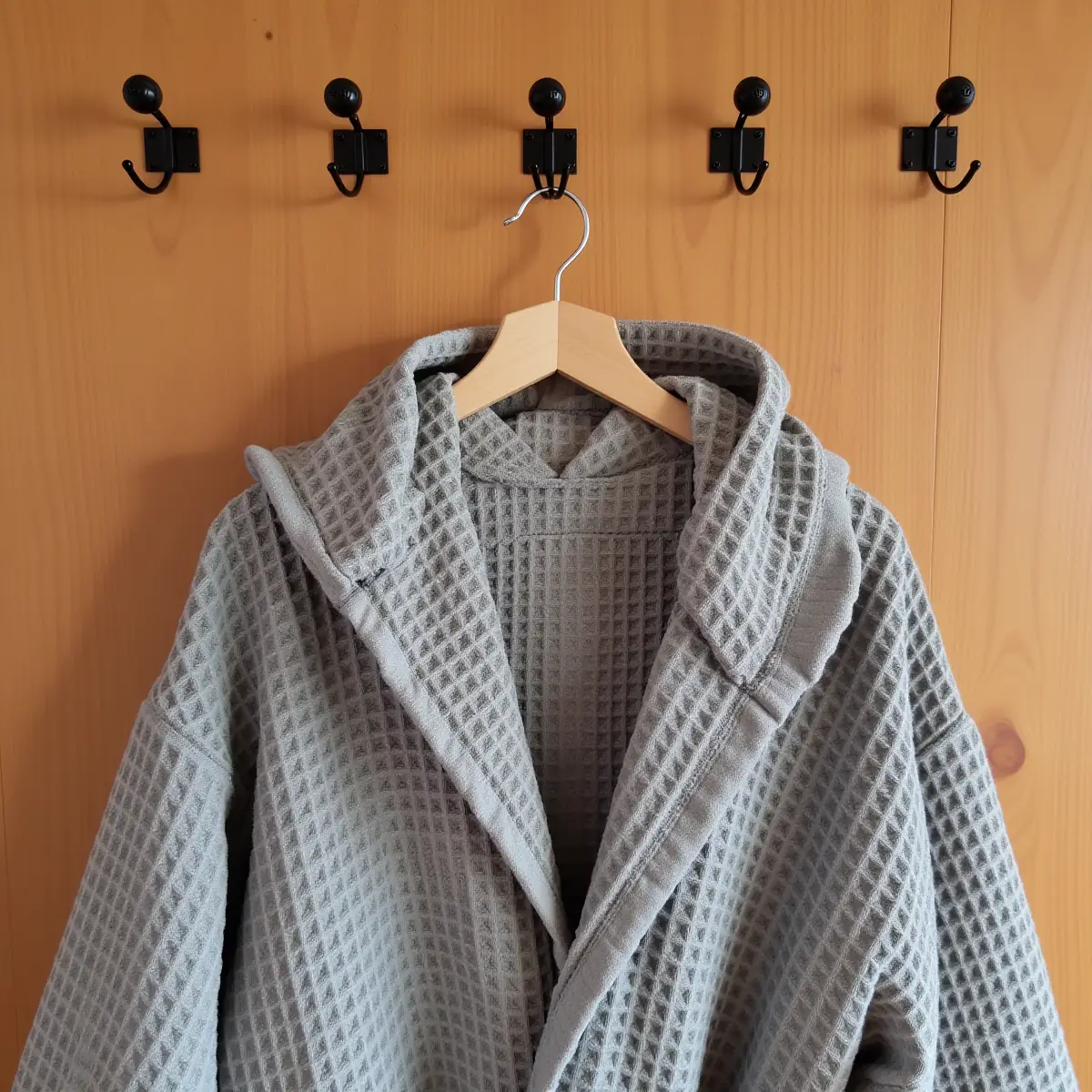 Misty Gray Waffle Bath Robes