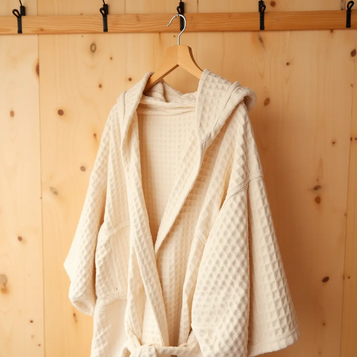 Soft Beige Waffle Bath Robes