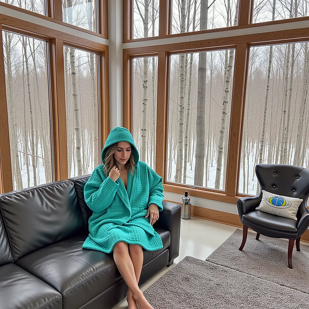 Fresh Mint Waffle Bath Robes