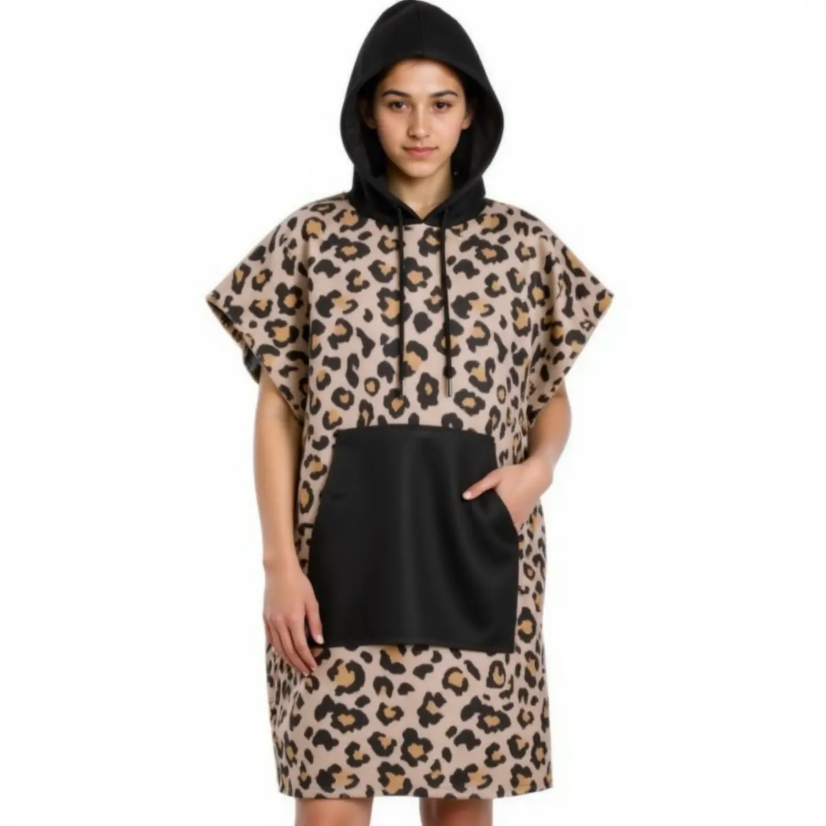 Wild Leopard Adults Surf Hooded Poncho Towel