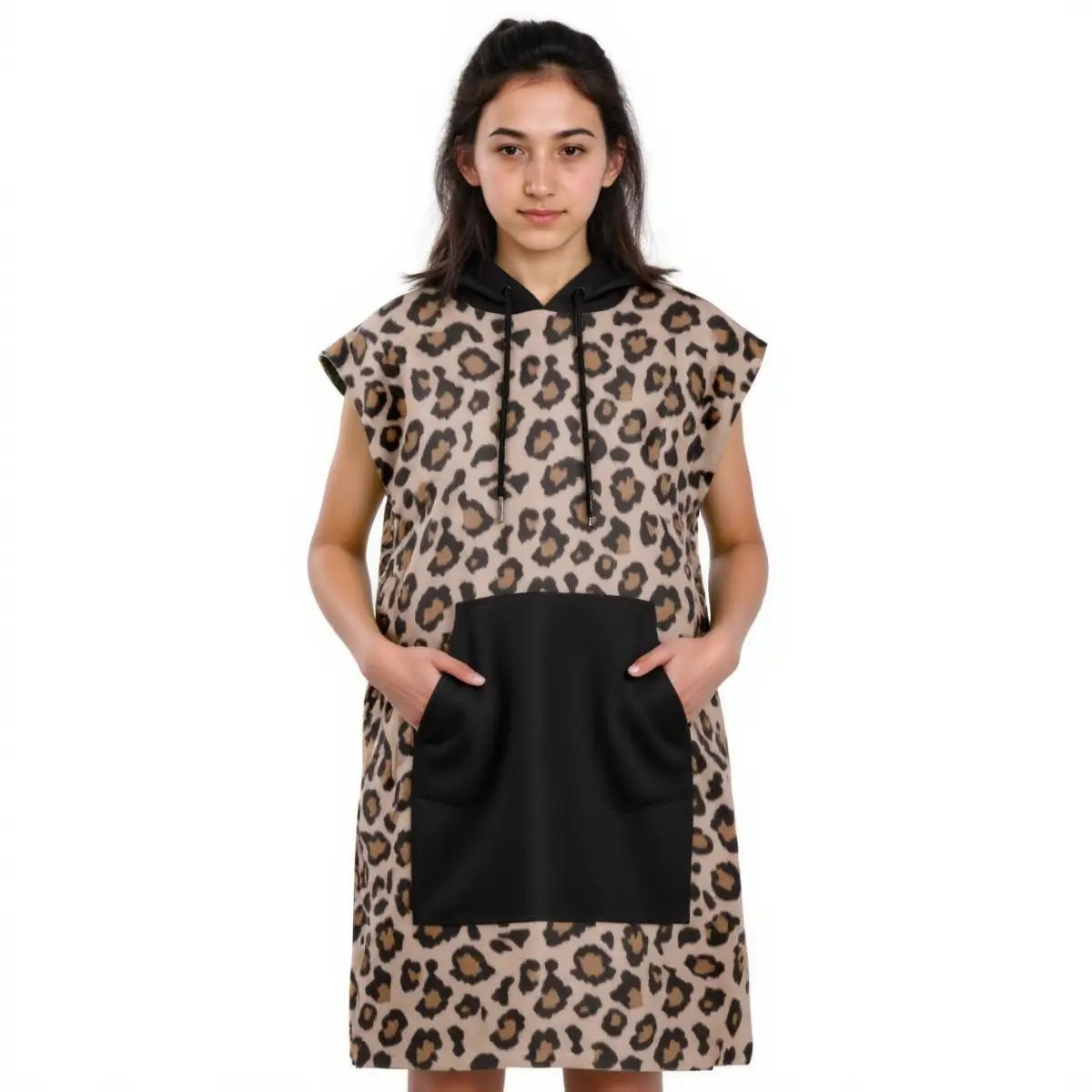 Wild Leopard Adults Surf Hooded Poncho Towel