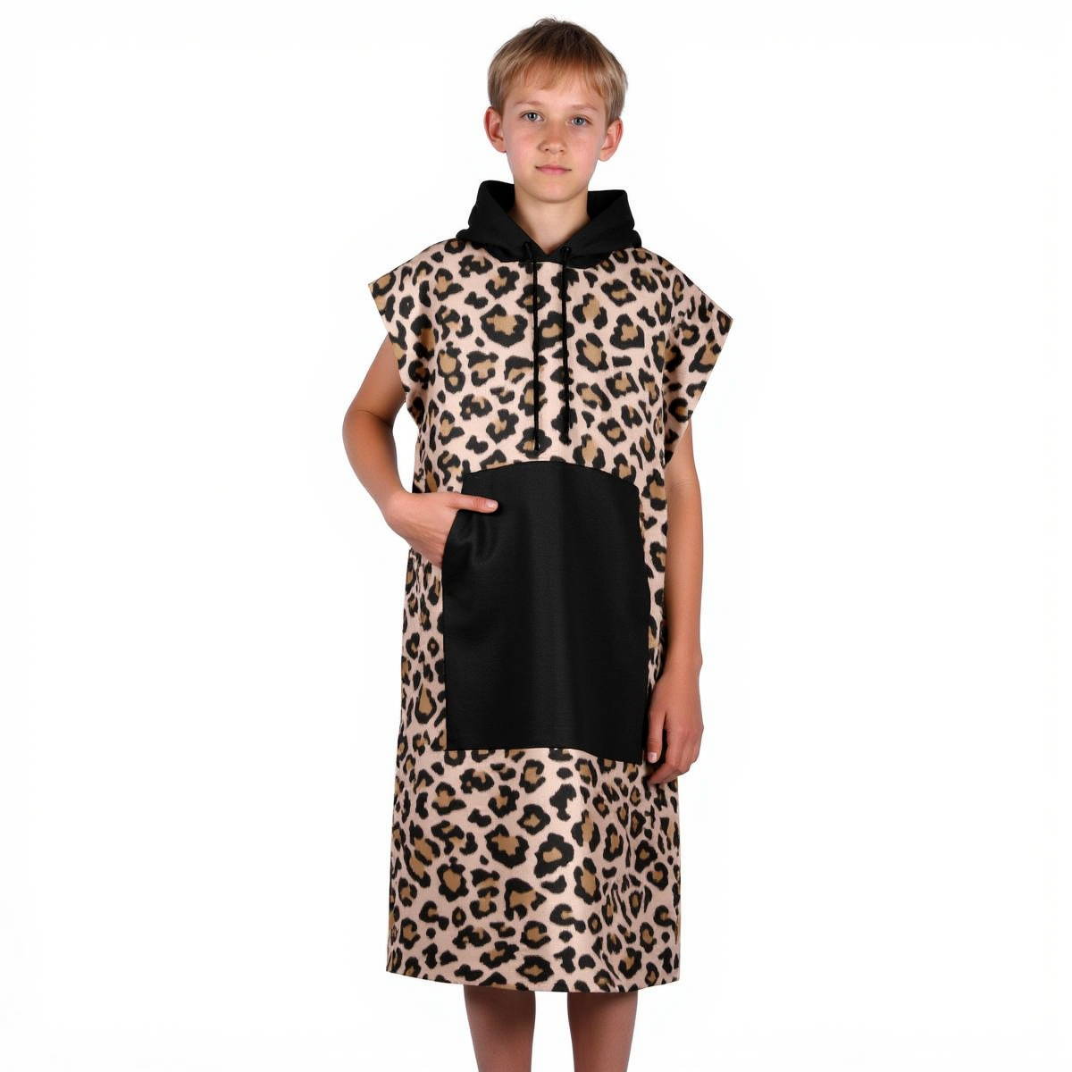 Little Safari Leopard Kids Hooded Poncho Towel