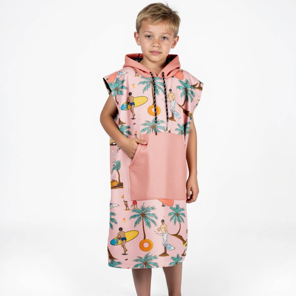 Sunny Beach Surf Time Child Hooded Beach Towel