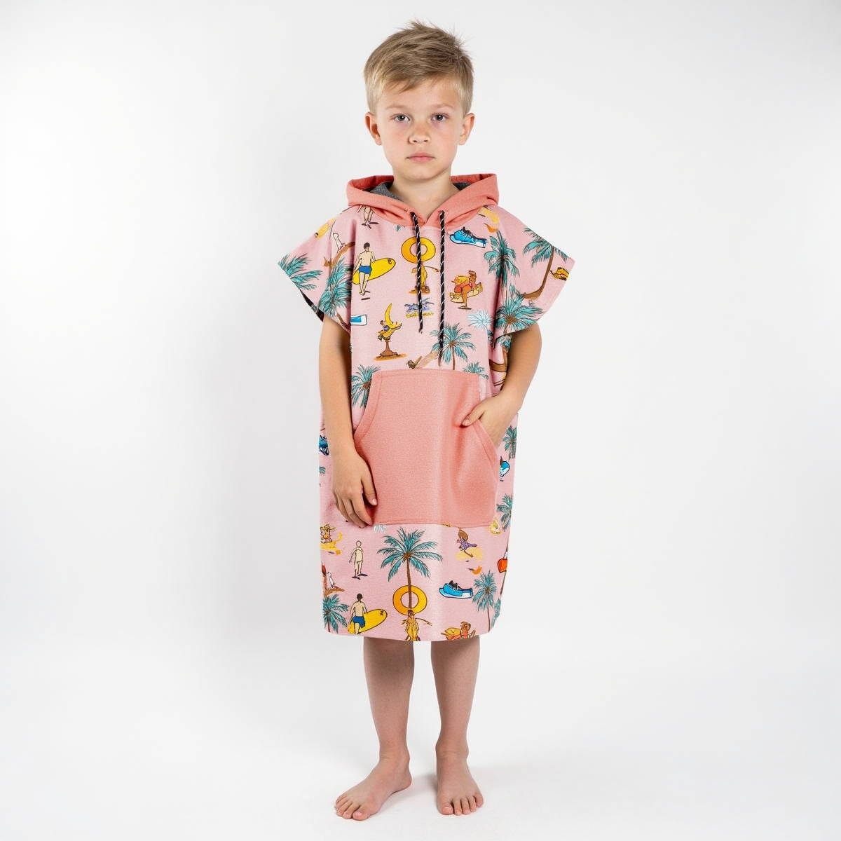 Sunny Beach Surf Time Child Hooded Beach Towel