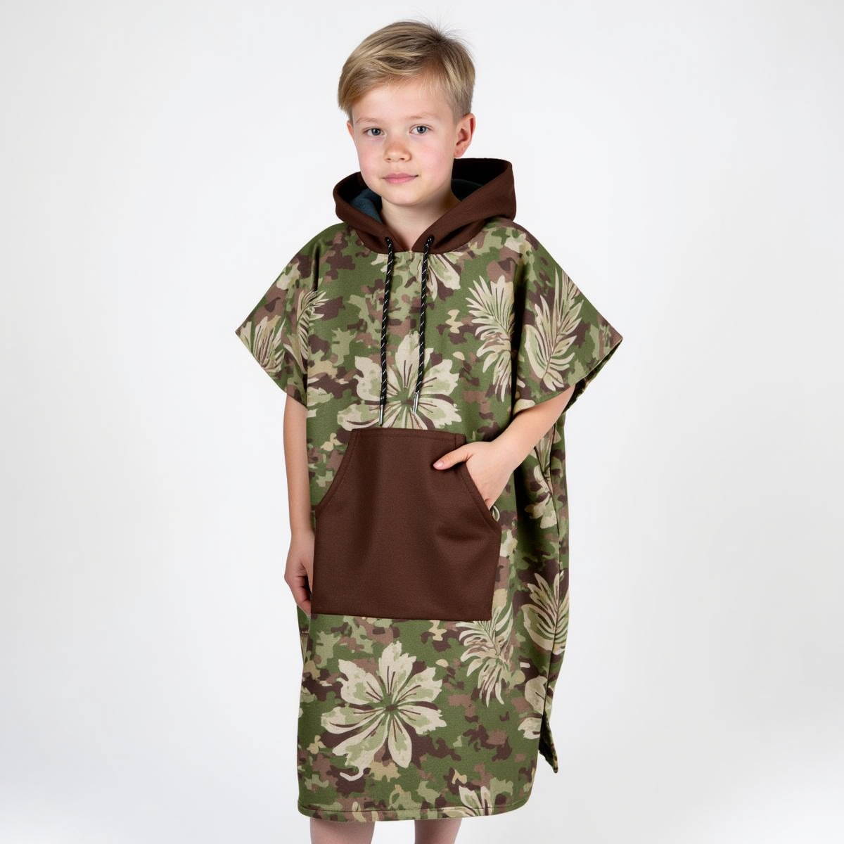 Camo Fun Adventure Kids Hooded Beach Towel