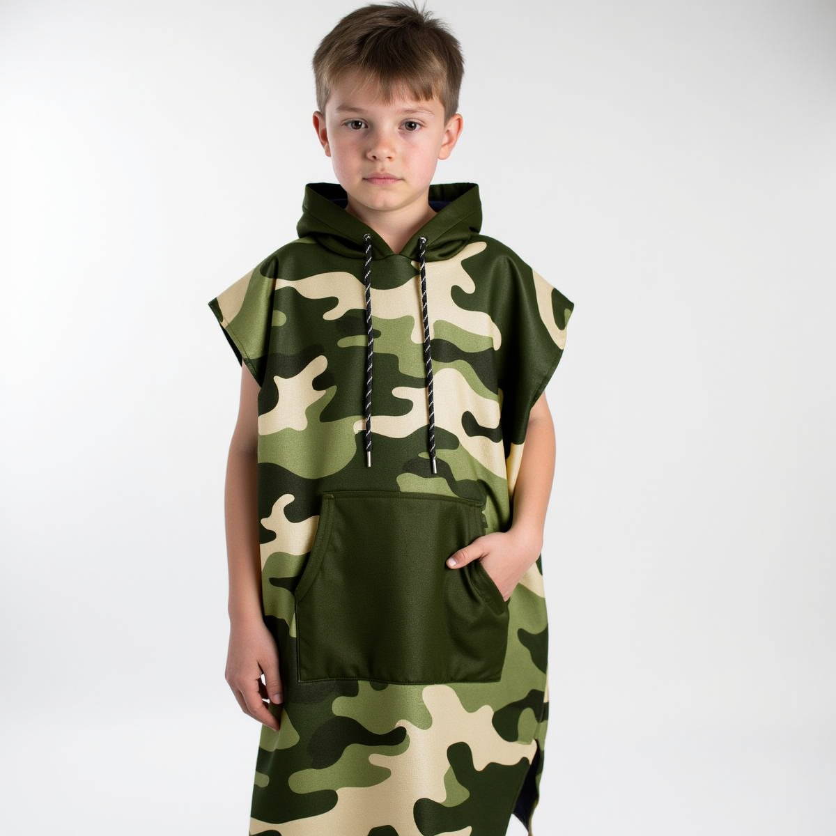 Camo Playtime Explorers Children Hooded Beach Towel