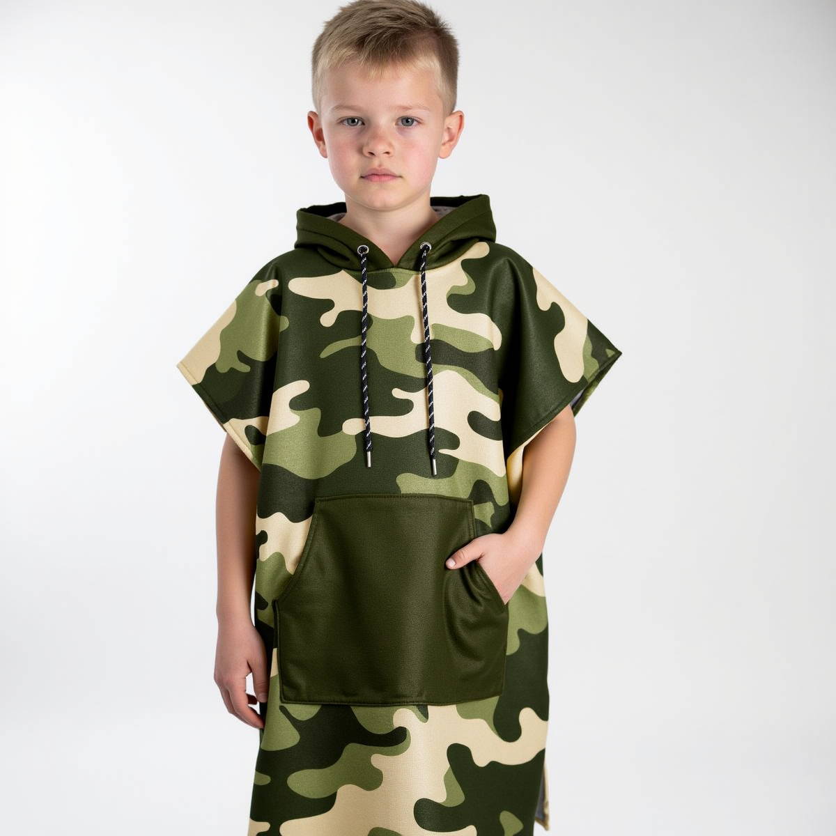 Camo Playtime Explorers Children Hooded Beach Towel