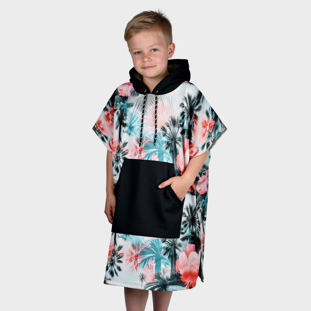 Splash Jungle Joy Palms Kids Hooded Poncho Towel