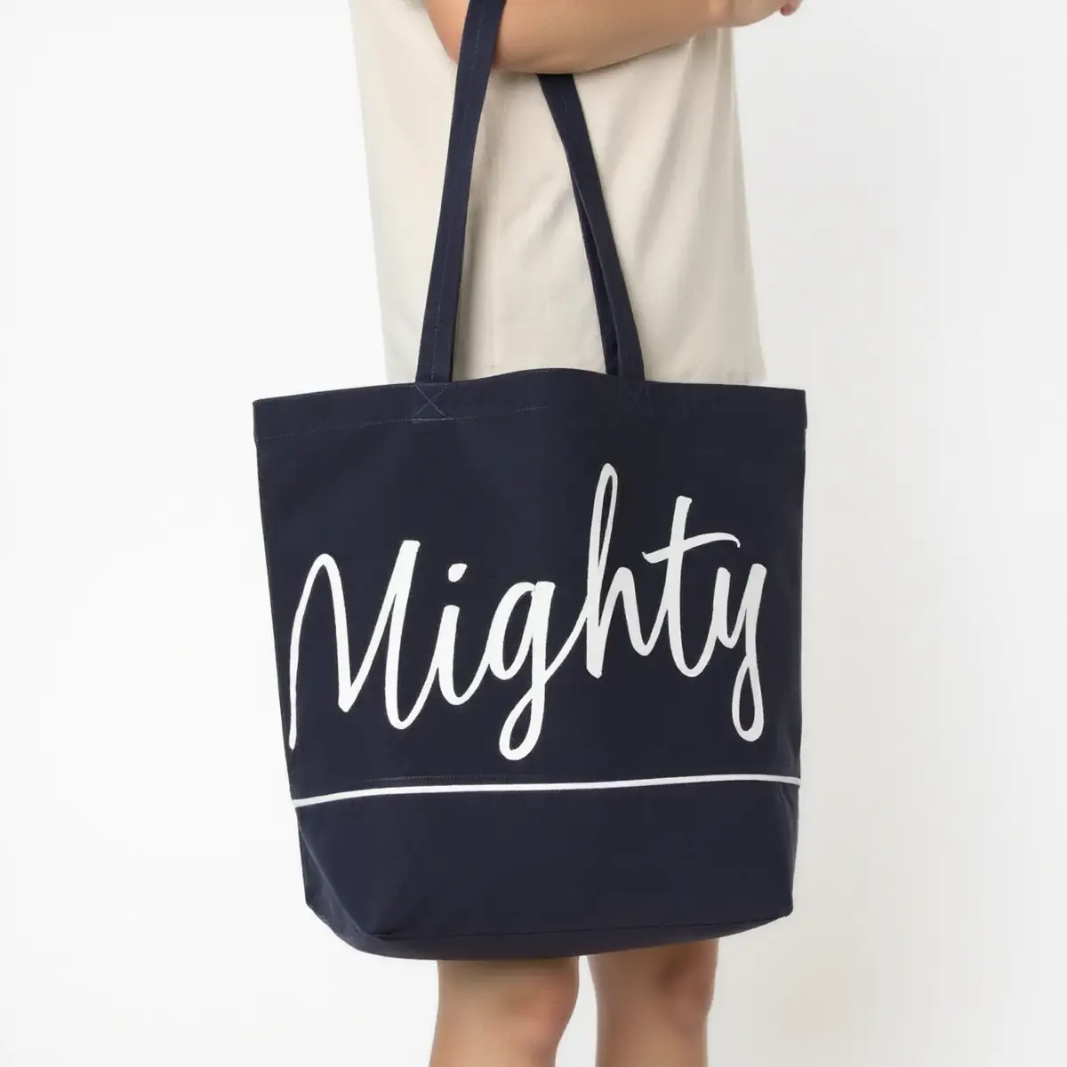 Urban Denim Blue Signature Canvas Tote Bag