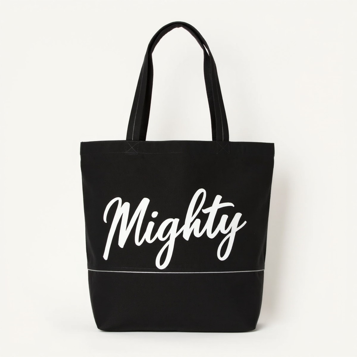 Modern Black Bespoke Canvas Tote Bag